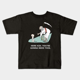 Funny New Year's Father Time cartoon Kids T-Shirt